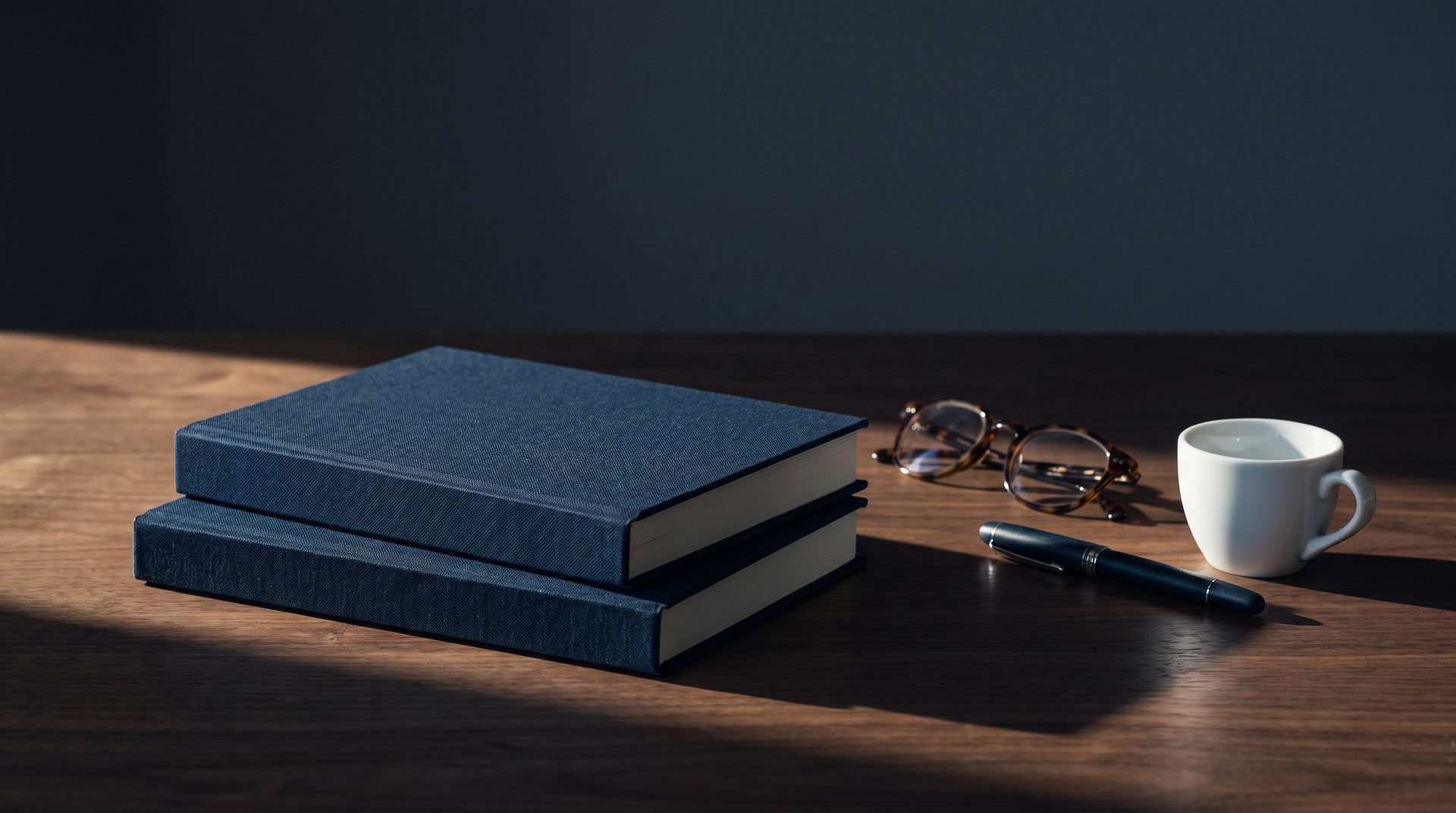 Dois livros sobre uma mesa
